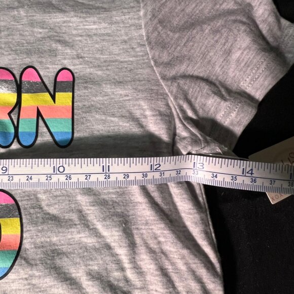 NWT Bobbie Brooks Sz M (7/8) Girls Unicorn Squad Gray Short Sleeve‎ High Low (D) - Picture 5 of 7